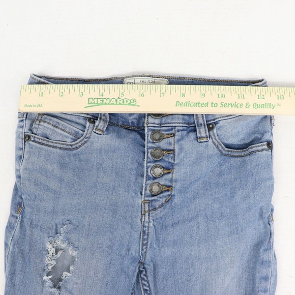 Free People Denim Blue Jeans Distressed Size 26 61855-16515125 - Picture 5 of 8